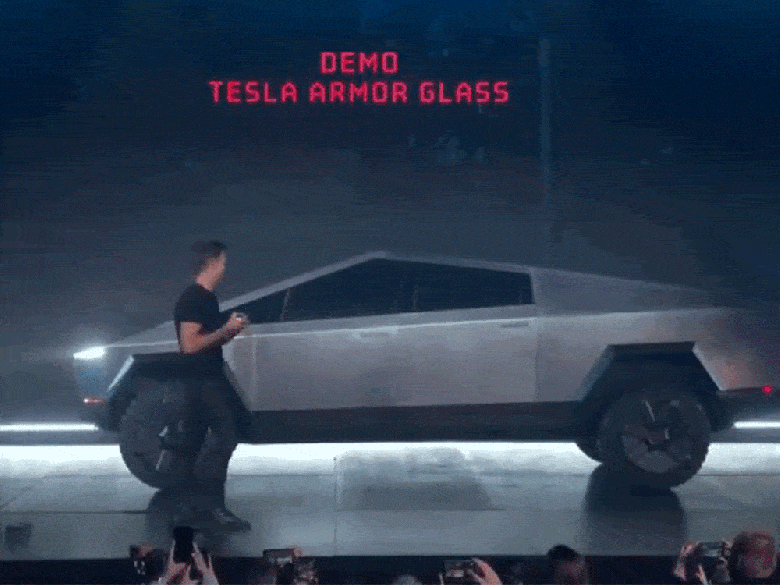 Tesla vitres cybertruck Tesla Cybertruck