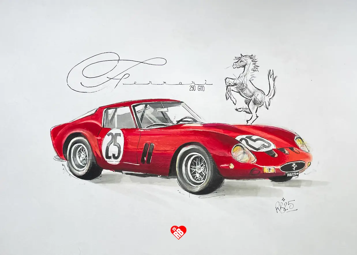 Ferrari 250 GTO illustration RB25